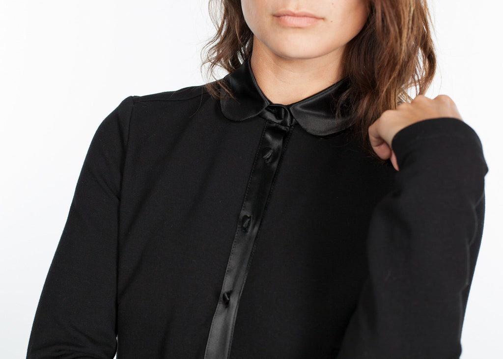 Fekete polár jerseyruha