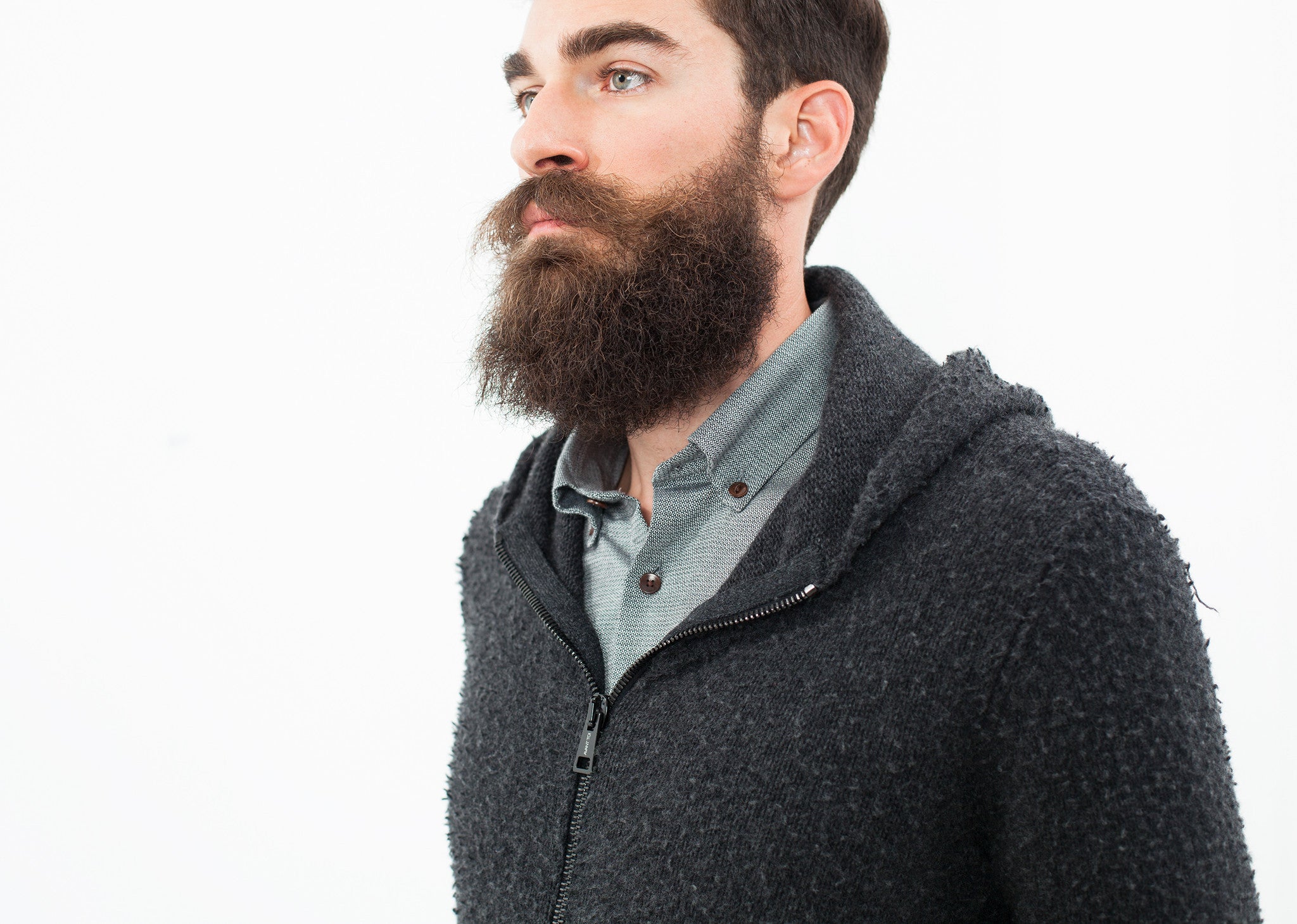 Pill Zip pulóver antracit színben